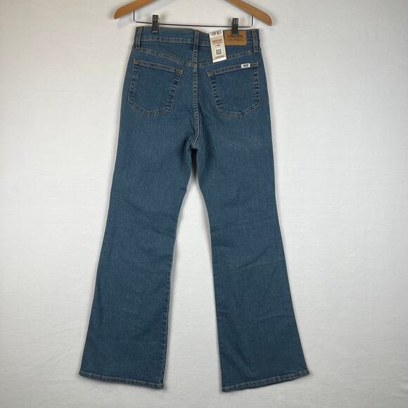 NWT Signature Levis Womens 4 27 Blue High Rise Flare Stretch Dark Denim - Picture 3 of 11